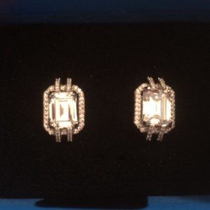 6.42 ct Absolute Emerald-Cut Sterling Silver Studs anniversary wedding gift